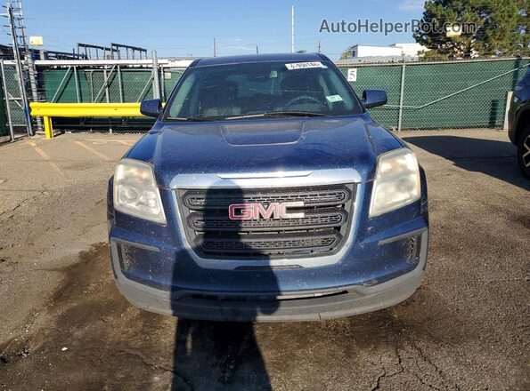 2GKALMEK1H6193053 2017 GMC TERRAIN Blue Вид ззаду