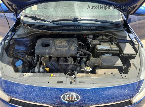 3KPA25AB1KE218793 2019 KIA RIO Blue Vista del compartimento del motor