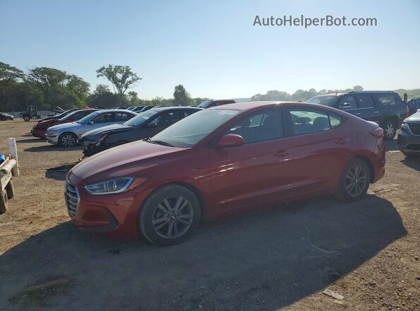 KMHD84LF4HU224194 2017 HYUNDAI ELANTRA Red Задня ліва чверть