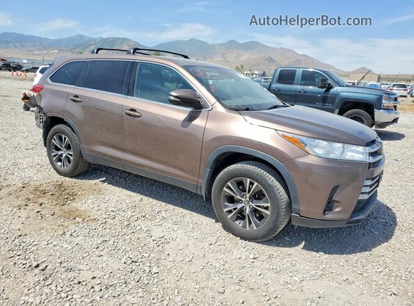 5TDBZRFH8KS982070 2019 TOYOTA HIGHLANDER Brown წინა ხედი