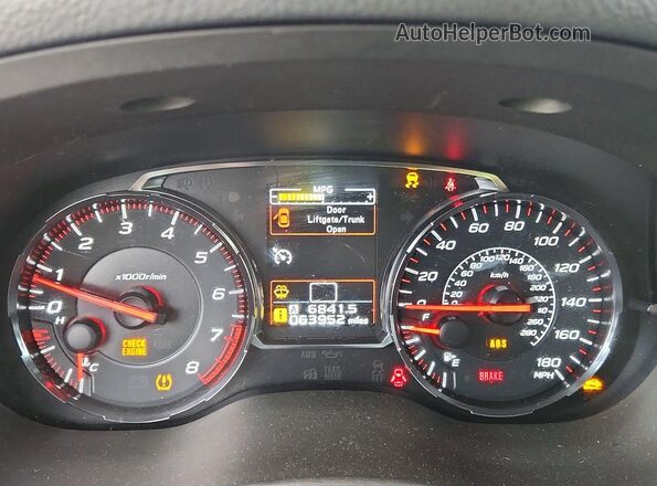 JF1VA1C61K9810461 2019 SUBARU WRX Blue Հետևի նստատեղերի տեսք