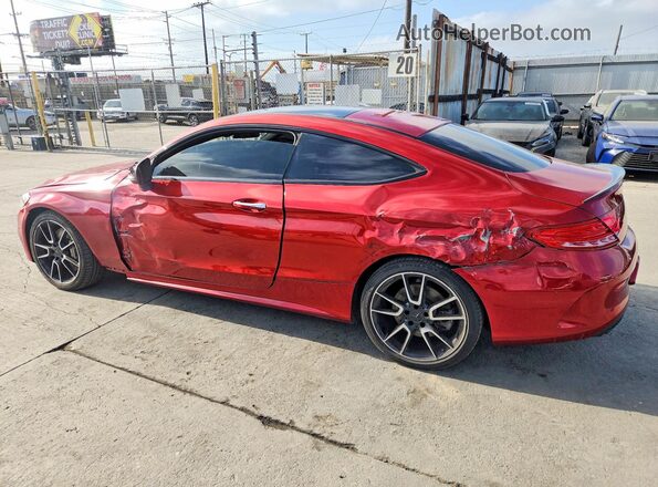 WDDWJ6EB8JF671327 2018 MERCEDES-BENZ C Red Tył prawy