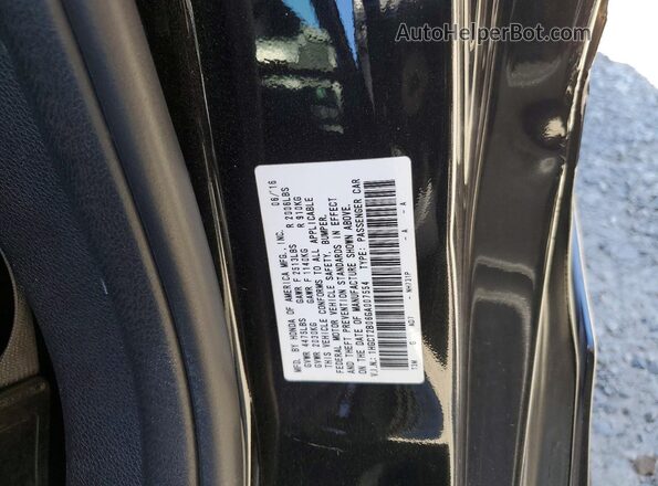 1HGCT2B06GA007554 2016 HONDA ACCORD Black VIN კოდის სტიკერის ხედი