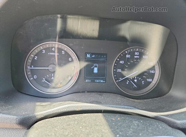 KM8J3CA24GU145960 2016 HYUNDAI TUCSON Black უკანა სავარძლების ხედი