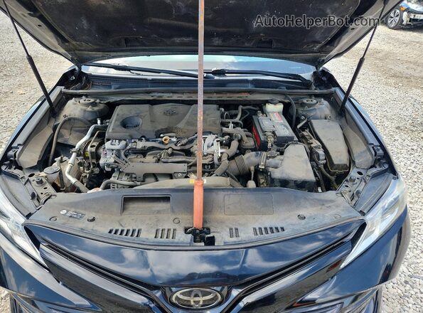 4T1B11HKXJU545985 2018 TOYOTA CAMRY Black Engine compartment view