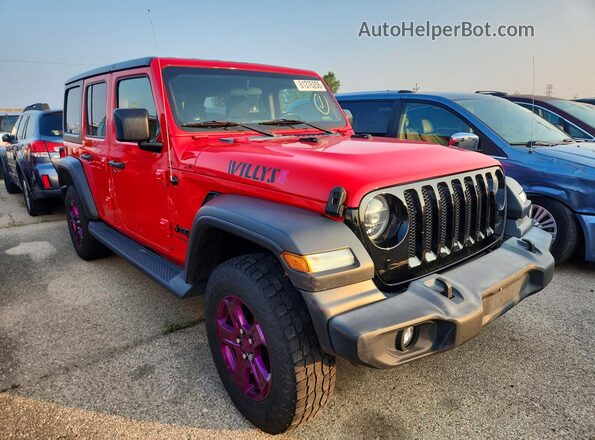 1C4HJXDNXLW188686 2020 JEEP WRANGLER Red Widok z przodu