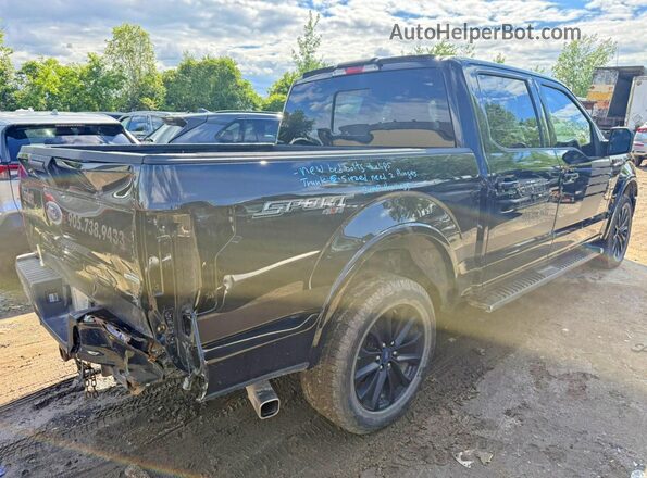 1FTEW1E42KFC90537 2019 FORD F150 Black Вид спереду