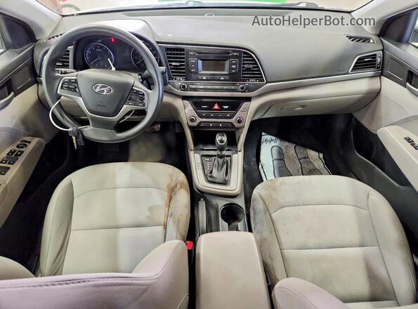 5NPD74LFXHH112212 2017 HYUNDAI ELANTRA White Vista del cuadro de instrumentos