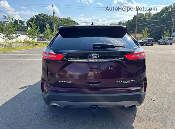 2FMPK4K9XKBB30814 2019 FORD EDGE Red Вид ззаду