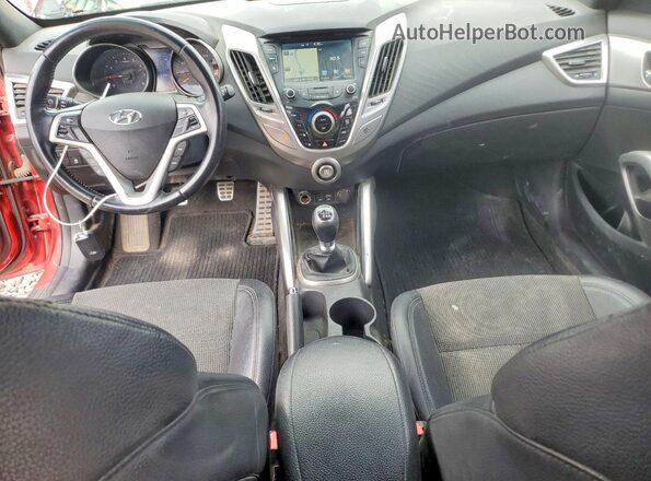 KMHTC6AD5GU295717 2016 HYUNDAI VELOSTER Red წინა პანელის ხედი