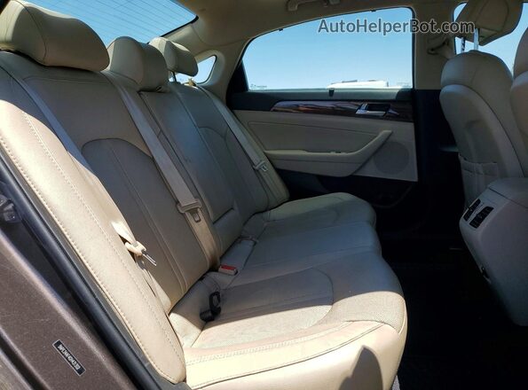 5NPE34AF4GH431302 2016 HYUNDAI SONATA Gray Rear interior view