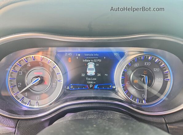 2C3CCAAG1LH239406 2020 CHRYSLER 300 Silver Instrument cluster view