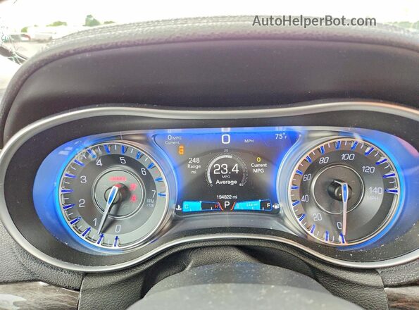 2C3CCAAG2GH288183 2016 CHRYSLER 300 Black Vista del cuadro de instrumentos