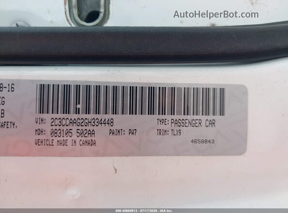 2C3CCAAG2GH334448 2016 CHRYSLER 300 White Engine compartment view