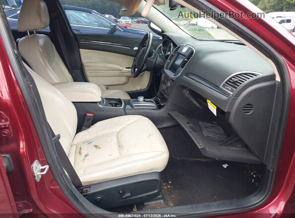 2C3CCAAG6GH348935 2016 CHRYSLER 300 Burgundy წინა სალონის ხედი