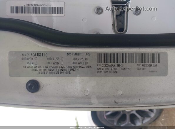 2C3CCAAG7LH128343 2020 CHRYSLER 300 Белый Вид подкапотного пространства