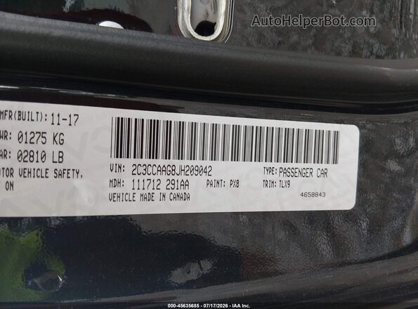 2C3CCAAG8JH209042 2018 CHRYSLER 300 Black Շարժիչի բաժամունքի տեսք