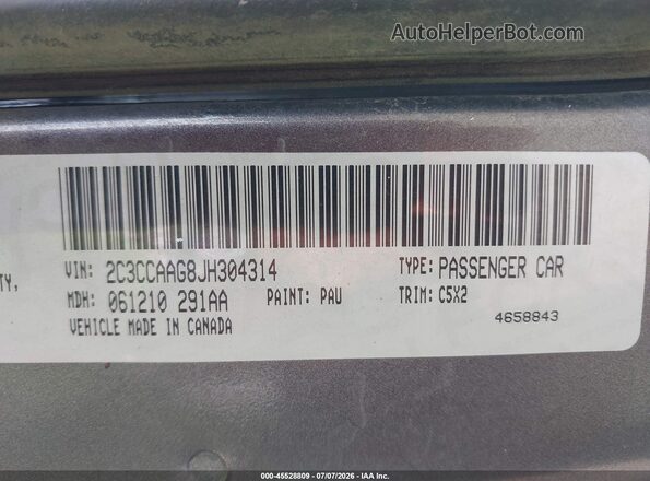 2C3CCAAG8JH304314 2018 CHRYSLER 300 Gray Engine compartment view
