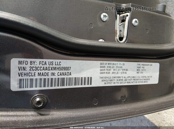 2C3CCAAGXMH509007 2021 CHRYSLER 300 Серый Вид подкапотного пространства
