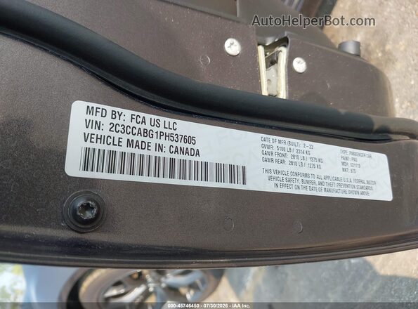 2C3CCABG1PH537605 2023 CHRYSLER 300 Серый Вид подкапотного пространства