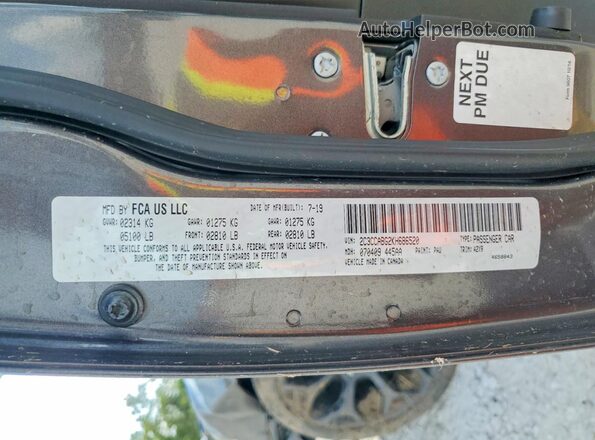 2C3CCABG2KH686520 2019 CHRYSLER 300 Серый Вид наклейки с VIN-кодом