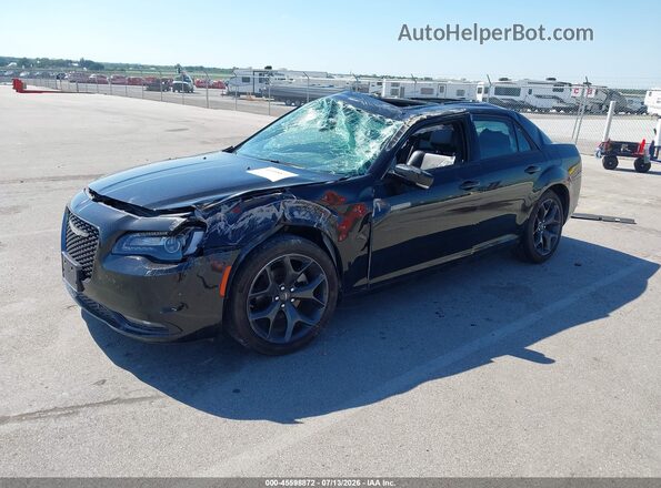2C3CCABG5PH657858 2023 CHRYSLER 300 Black Առջևի ձախ երեք քառորդ տեսարան