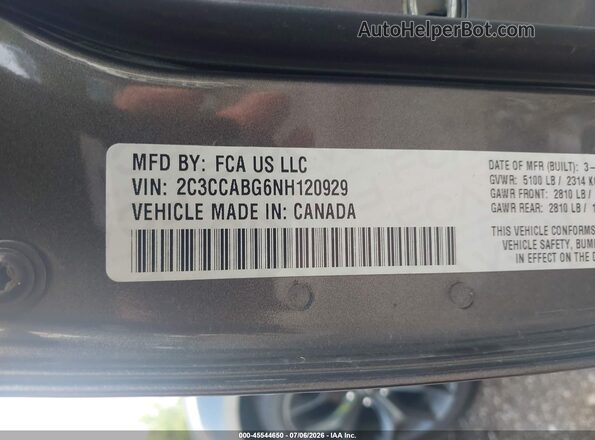 2C3CCABG6NH120929 2022 CHRYSLER 300 Gray ძრავის განყოფილების ხედი