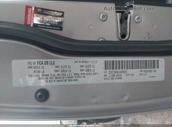 2C3CCABG8JH203823 2018 CHRYSLER 300 Gray ძრავის განყოფილების ხედი