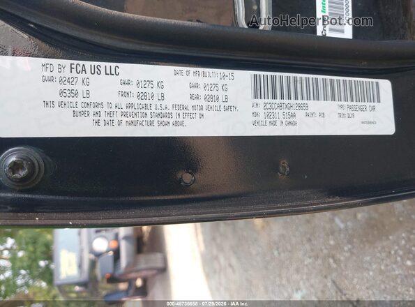 2C3CCABTXGH128659 2016 CHRYSLER 300 Black Widok komory silnika