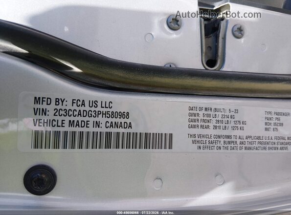 2C3CCADG3PH580968 2023 CHRYSLER 300 Серебряный Вид подкапотного пространства