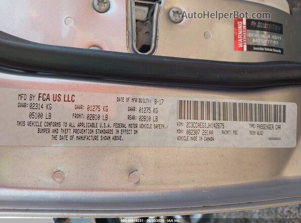 2C3CCAEG1JH142679 2018 CHRYSLER 300 Silver Engine compartment view