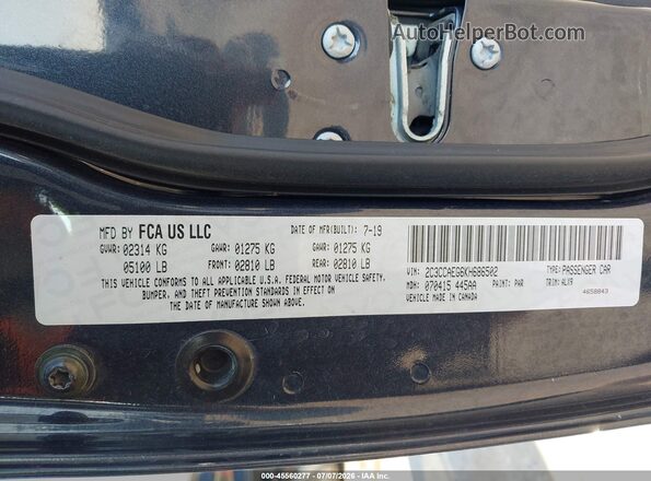 2C3CCAEG6KH686502 2019 CHRYSLER 300 Серый Вид подкапотного пространства