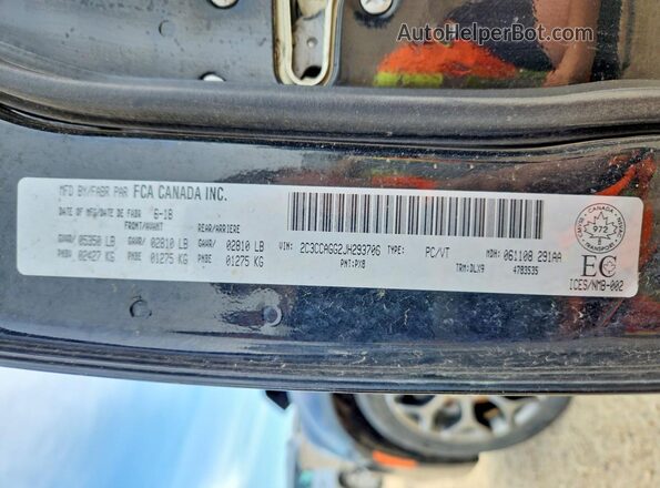 2C3CCAGG2JH293706 2018 CHRYSLER 300 Черный Вид подкапотного пространства