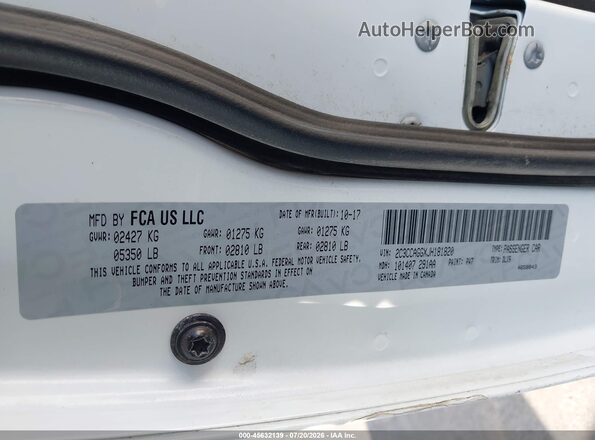 2C3CCAGGXJH181820 2018 CHRYSLER 300 Белый Вид подкапотного пространства