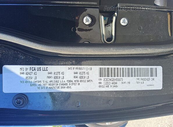 2C3CCAKG2KH556673 2019 CHRYSLER 300 Black Vista del compartimento del motor