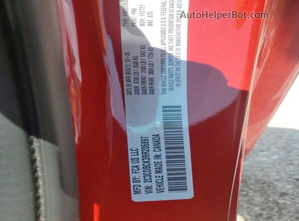 2C3CDBCK3RR206897 2024 DODGE CHARGER Красный 