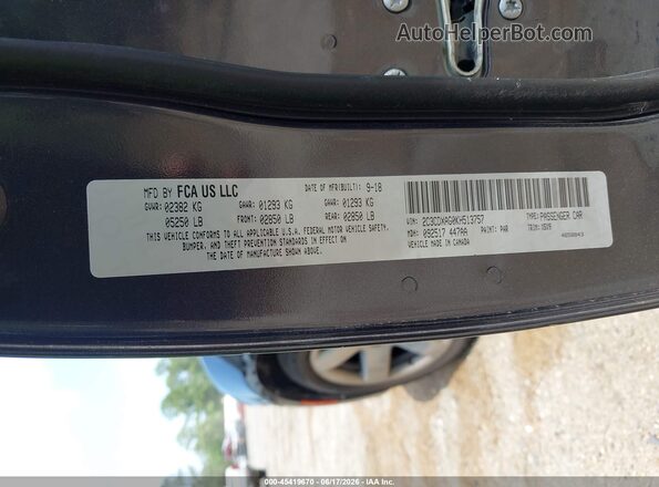 2C3CDXAG0KH513757 2019 DODGE CHARGER Black Widok komory silnika