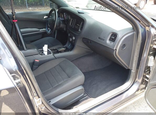 2C3CDXAG0KH513757 2019 DODGE CHARGER Black Widok wnętrza z przodu
