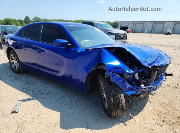 2C3CDXAT2KH579305 2019 DODGE CHARGER Blue Առջևի աջ
