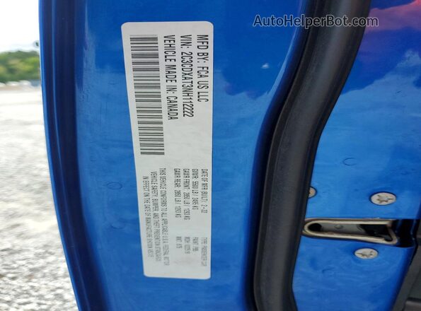 2C3CDXAT3NH112222 2022 DODGE CHARGER Blue Widok komory silnika