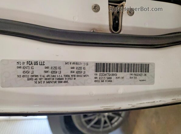 2C3CDXAT7GH188450 2016 DODGE CHARGER Black Engine compartment view