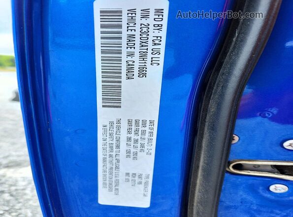 2C3CDXAT8NH116685 2022 DODGE CHARGER Two Tone ძრავის განყოფილების ხედი