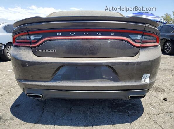 2C3CDXBG0GH199016 2016 DODGE CHARGER Gray Rear view
