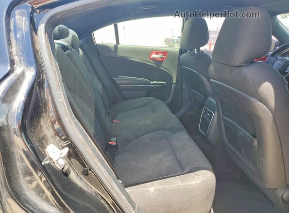 2C3CDXBG0GH242186 2016 DODGE CHARGER Black Rear seats view