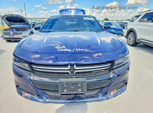 2C3CDXBG0HH627863 2017 DODGE CHARGER Blue წინა ხედი