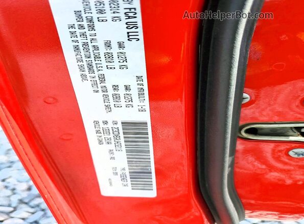 2C3CDXBG0JH232118 2018 DODGE CHARGER Red Vista del compartimento del motor
