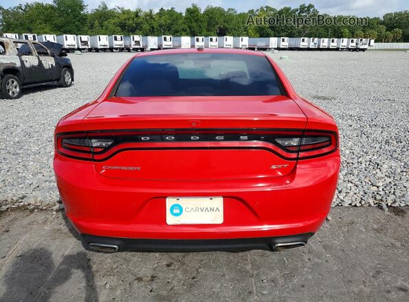 2C3CDXBG0JH232118 2018 DODGE CHARGER Red Vista trasera