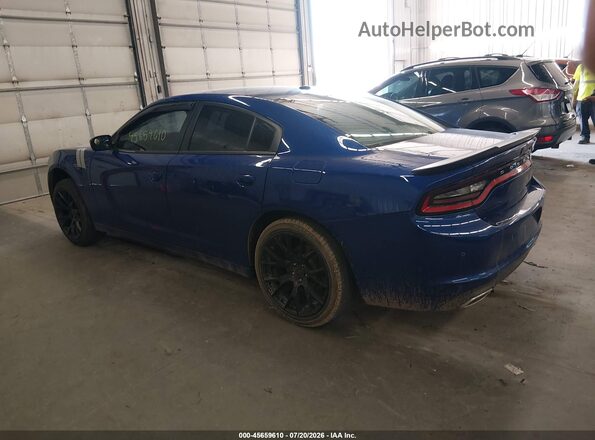 2C3CDXBG0KH507018 2019 DODGE CHARGER Blue Задня ліва чверть