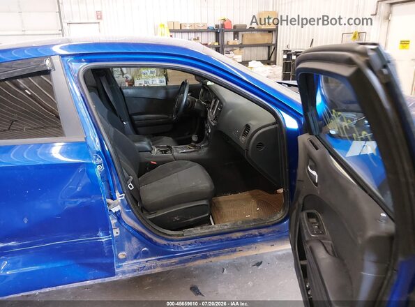 2C3CDXBG0KH507018 2019 DODGE CHARGER Blue Вид салону спереду