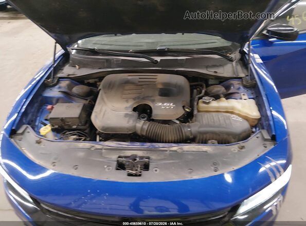 2C3CDXBG0KH507018 2019 DODGE CHARGER Blue Вид ззаду